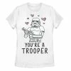Licensed Character Juniors' Star Wars You're A Trooper Floating Hearts Tee White