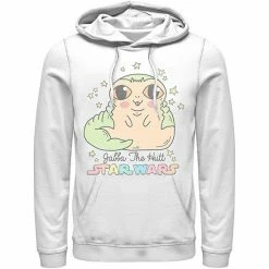 Licensed Character Men's Star Wars Cute Cartoon Jabba The Hutt Hoodie White -Licensed Character Shop unnamed file 28645