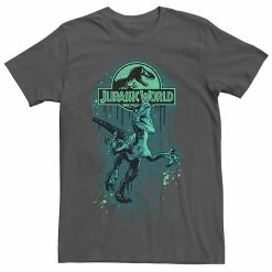 Licensed Character Men's Jurassic World Raptor Paint Splatter Title Logo Graphic Tee Charcoal -Licensed Character Shop unnamed file 28659