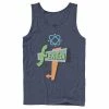 Licensed Character Mens Nickelodeon Danny Phantom Fenton Science Logo Tank Navy