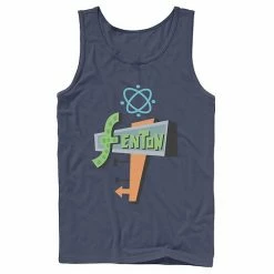 Licensed Character Mens Nickelodeon Danny Phantom Fenton Science Logo Tank Navy