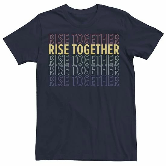 Licensed Character Men's Rise Together Text Tee Navy 4 Licensed Character Men's Rise Together Text Tee Navy - Image 2