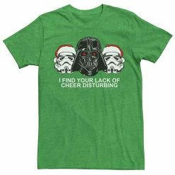 Licensed Character Men's Star Wars Vader Trooper Lack Of Cheer Disturbing Tee Charcoal