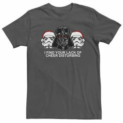 Licensed Character Men's Star Wars Vader Trooper Lack Of Cheer Disturbing Tee Charcoal -Licensed Character Shop unnamed file 28694