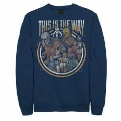 Licensed Character Men's Star Wars The Mandalorian Group Shot This Is The Way Sweatshirt Black -Licensed Character Shop unnamed file 28727