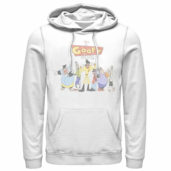Licensed Character Men's Disney A Goofy Movie Group Shot Logo Hoodie White 4 Licensed Character Men's Disney A Goofy Movie Group Shot Logo Hoodie White - Image 2