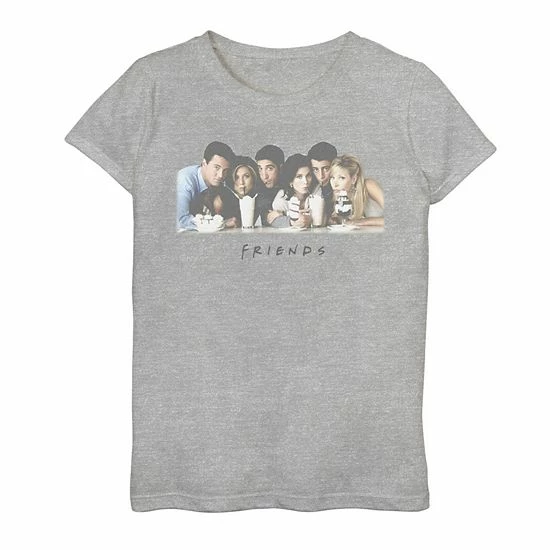 Licensed Character Girls 7-16 Friends Group Shot Milkshake Logo Graphic Tee Mint 3 Licensed Character Girls 7-16 Friends Group Shot Milkshake Logo Graphic Tee Mint