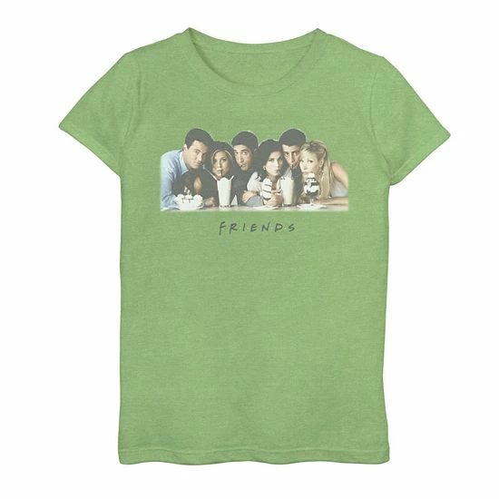 Licensed Character Girls 7-16 Friends Group Shot Milkshake Logo Graphic Tee Mint 8 Licensed Character Girls 7-16 Friends Group Shot Milkshake Logo Graphic Tee Mint - Image 6