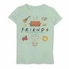 Licensed Character Girls 7-16 Friends Chibi Icon Jumble Graphic Tee Mint