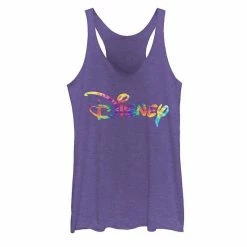 Licensed Character Juniors' Disney Rainbow Tie-Dye Logo Tank Black -Licensed Character Shop unnamed file 28761