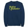 Licensed Character Men's DC Comics Martian Manhunter Logo Sweatshirt Navy -Licensed Character Shop unnamed file 28763