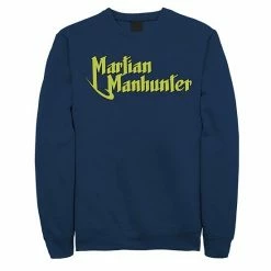 Licensed Character Men's DC Comics Martian Manhunter Logo Sweatshirt Navy -Licensed Character Shop unnamed file 28766