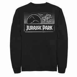 Licensed Character Men's Jurassic Park Spray Painted Stencil Logo Sweatshirt Black -Licensed Character Shop unnamed file 28772