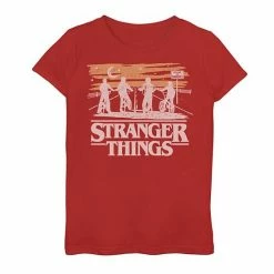Licensed Character Girls 7-16 Netflix Stranger Things Night Silhouettes Graphic Tee