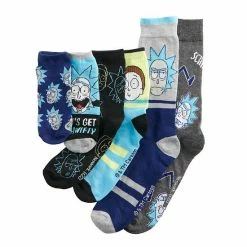 Licensed Character Men's Rick & Morty Variety 6-Pack Socks -Licensed Character Shop unnamed file 2890
