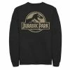 Licensed Character Men's Jurassic Park Beige Flat Movie Logo Sweatshirt Charcoal Heather -Licensed Character Shop unnamed file 28915
