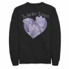 Licensed Character Men's Ed Edd And Eddy The Kanker Sisters Purple Hue Heart Fleece Charcoal Heather -Licensed Character Shop unnamed file 28923
