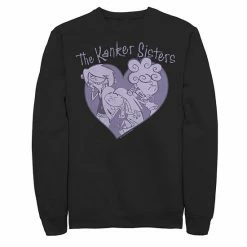 Licensed Character Men's Ed Edd And Eddy The Kanker Sisters Purple Hue Heart Fleece Charcoal Heather -Licensed Character Shop unnamed file 28925
