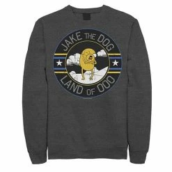 Licensed Character Men's Cartoon Network Adventure Time Jake The Dog Land Of Ooo Graphic Sweatshirt Pullover Charcoal Heather -Licensed Character Shop unnamed file 28929