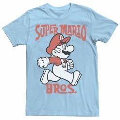 Licensed Character Men's Nintendo Super Mario Bros. Retro Portrait Tee Light Blue -Licensed Character Shop unnamed file 28932