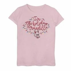 Licensed Character Girls 7-16 Friends Christmas I'm The Holiday Armadillo Graphic Tee Mint -Licensed Character Shop unnamed file 28944
