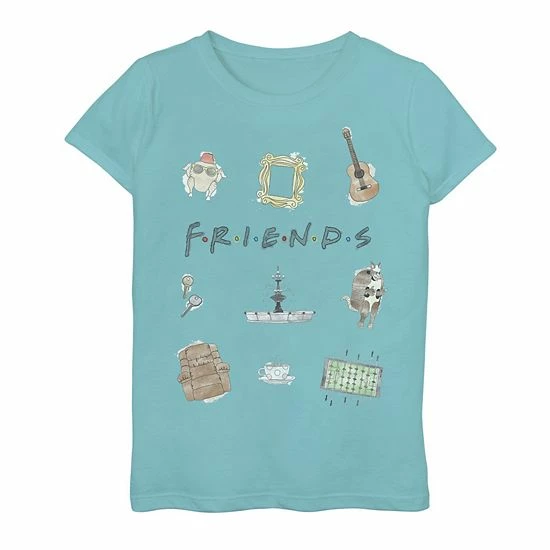 Licensed Character Girls 7-16 Friends Classic Logo Icons Graphic Tee Pink 7 Licensed Character Girls 7-16 Friends Classic Logo Icons Graphic Tee Pink - Image 5