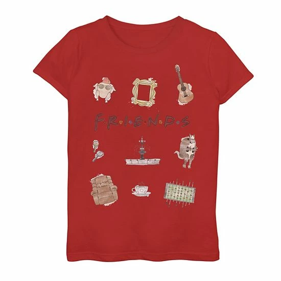 Licensed Character Girls 7-16 Friends Classic Logo Icons Graphic Tee Pink 8 Licensed Character Girls 7-16 Friends Classic Logo Icons Graphic Tee Pink - Image 6
