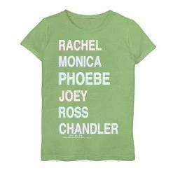 Licensed Character Girls 7-16 Friends Name Stack Graphic Tee Green Apple -Licensed Character Shop unnamed file 28957