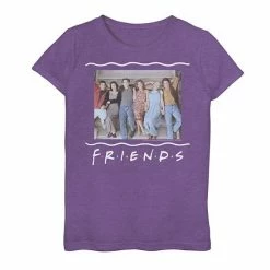 Licensed Character Girls 7-16 Friends Logo Group Porch Photo Graphic Tee Red -Licensed Character Shop unnamed file 28963
