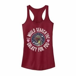 Licensed Character Juniors' Star Wars Valentine's Day Search The Galaxy For You Tank Top Purple Heather