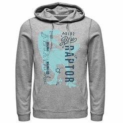 Licensed Character Men's Jurassic World Two Blue Raptor DNA Code Silhouette Hoodie Black -Licensed Character Shop unnamed file 28983