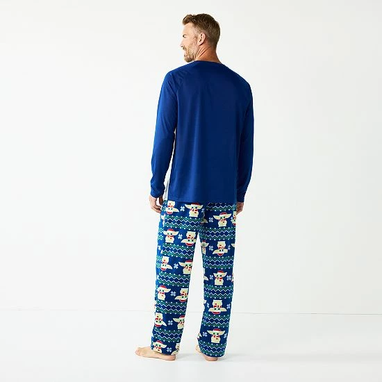 Licensed Character Men's Jammies For Your Families® Star Wars The Mandalorian Grogu Aka Baby Yoda Pajama Set 4 Licensed Character Men's Jammies For Your Families® Star Wars The Mandalorian Grogu Aka Baby Yoda Pajama Set - Image 2