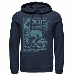 Licensed Character Men's Jurassic World Two Blue Raptor Schematic Hoodie Athletic Heather -Licensed Character Shop unnamed file 29022