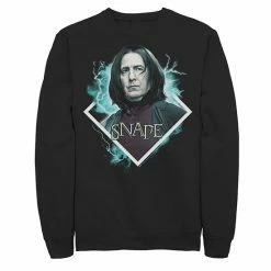 Licensed Character Men's Harry Potter Snape Blue Lightning Character Portrait Sweatshirt Charcoal Heather -Licensed Character Shop unnamed file 29028