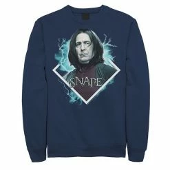 Licensed Character Men's Harry Potter Snape Blue Lightning Character Portrait Sweatshirt Charcoal Heather -Licensed Character Shop unnamed file 29030