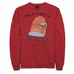 Licensed Character Men's SpongeBob This Is A Load Of Barnacles Quote Sweatshirt Kelly