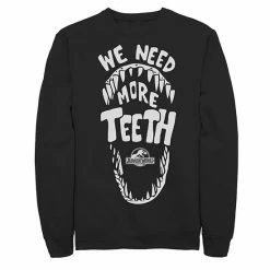 Licensed Character Men's Jurassic World We Need More Teeth Fleece Graphic Pullover Black -Licensed Character Shop unnamed file 29090