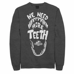 Licensed Character Men's Jurassic World We Need More Teeth Fleece Graphic Pullover Black -Licensed Character Shop unnamed file 29091