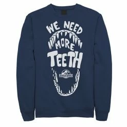 Licensed Character Men's Jurassic World We Need More Teeth Fleece Graphic Pullover Black -Licensed Character Shop unnamed file 29092
