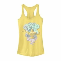 Licensed Character Juniors' Disney's Aladdin Genie Lamp Wishes Granted Tank Top Black -Licensed Character Shop unnamed file 29095