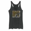 Licensed Character Juniors' MTV Logo Cheetah Print Graphic Tank Gray Heather -Licensed Character Shop unnamed file 29097