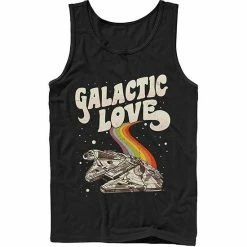 Licensed Character Men's Star Wars Pride Millennium Falcon Galactic Love Tank Black -Licensed Character Shop unnamed file 29102