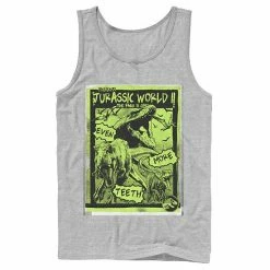 Licensed Character Men's Jurassic World Two T-Rex Neon Green Poster Tank Athletic Heather -Licensed Character Shop unnamed file 29111