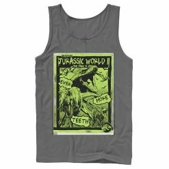 Licensed Character Men's Jurassic World Two T-Rex Neon Green Poster Tank Athletic Heather -Licensed Character Shop unnamed file 29112