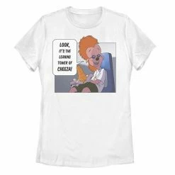 Licensed Character Juniors' Disney's A Goofy Movie "Look It's The Leaning Tower Of Cheeza" Tee Athletic Heather -Licensed Character Shop unnamed file 29182