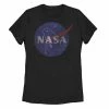 Licensed Character Juniors' NASA Classic Blue Logo Distressed Vintage Tee Black -Licensed Character Shop unnamed file 29187