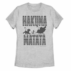 Licensed Character Juniors Lion King Geometric Hakuna Matata Silhouette Tee Athletic Heather -Licensed Character Shop unnamed file 29201