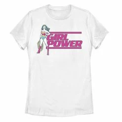 Licensed Character Juniors' DC Comics Wonder Woman "Girl Power" Lasso Graphic Tee White -Licensed Character Shop unnamed file 29204