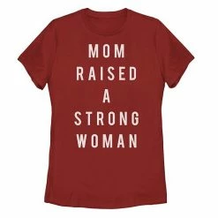 Licensed Character Juniors Strong Woman Raised Tee Red