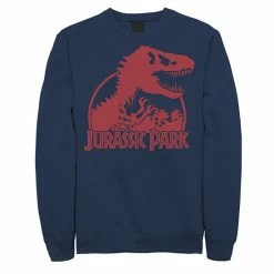 Licensed Character Men's Jurassic Park Classic T-Rex Skeleton Logo Sweatshirt Navy -Licensed Character Shop unnamed file 29323